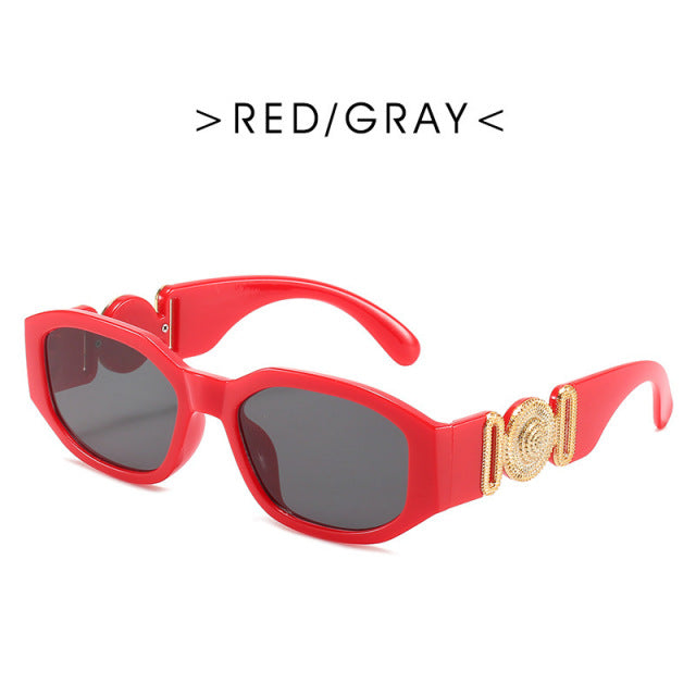 Retro Cutting Lens Gradient Square Sun Glasses UV400