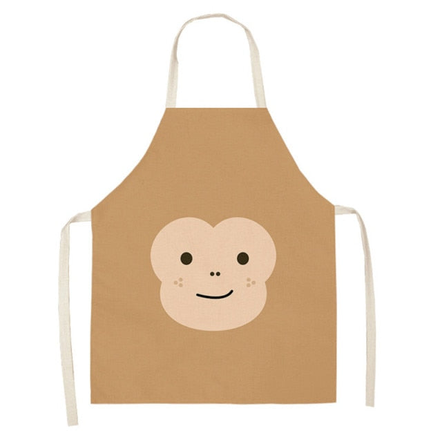 Cartoon Animal Pattern Oilproof Apron