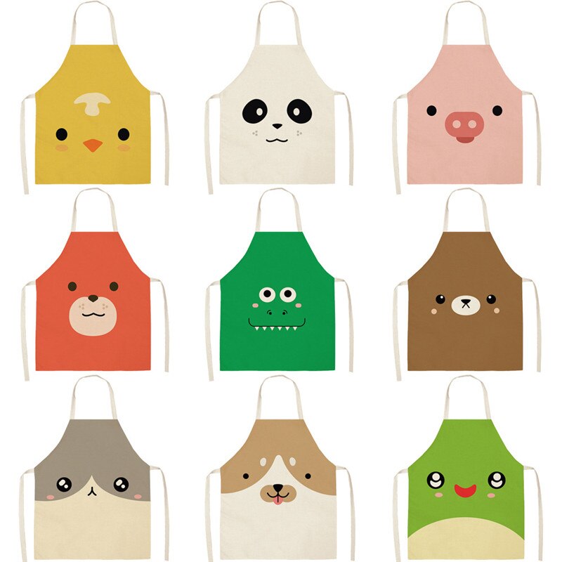 Cartoon Animal Pattern Oilproof Apron