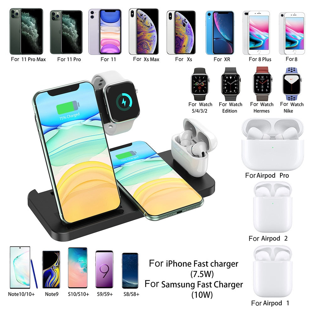 15W 4 in 1 Fast Wireless Charger