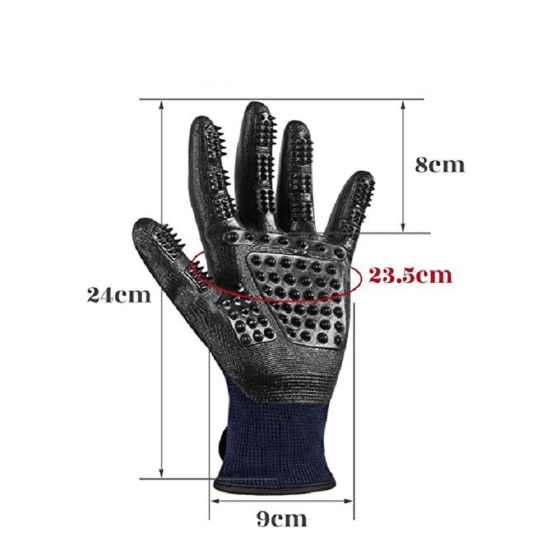 1 Pair Grooming Glove for Cats Soft Rubber Pet Hair Remover Dog Horse Cat Shedding Bathing Massage Brush Clean Comb for Animals